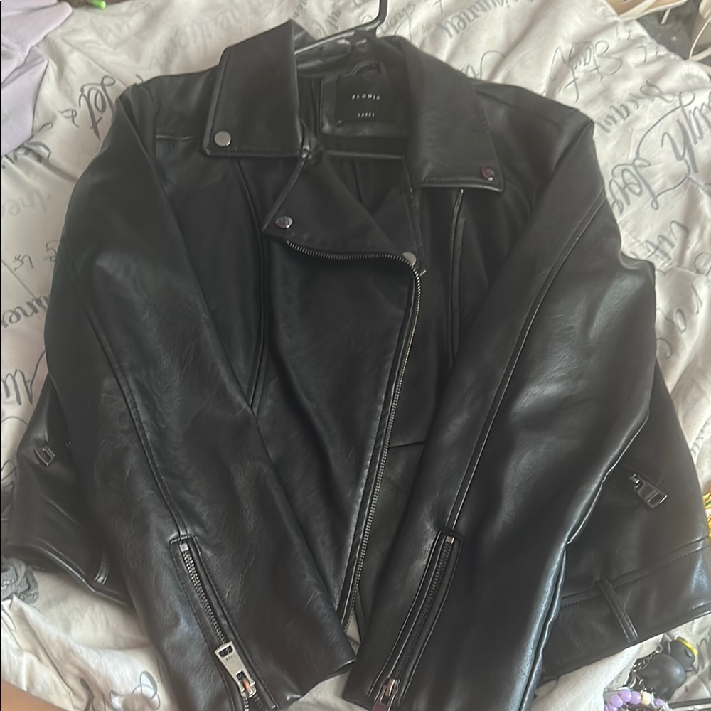 Elodie Black Leather Motorcycle Jacket